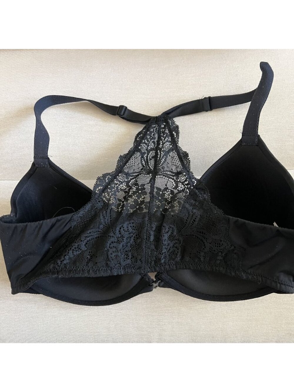 Wacoal Lace Impression Front Close Racerback T-Shirt Bra Sz 36DD EUC Comfortable - Picture 5 of 7
